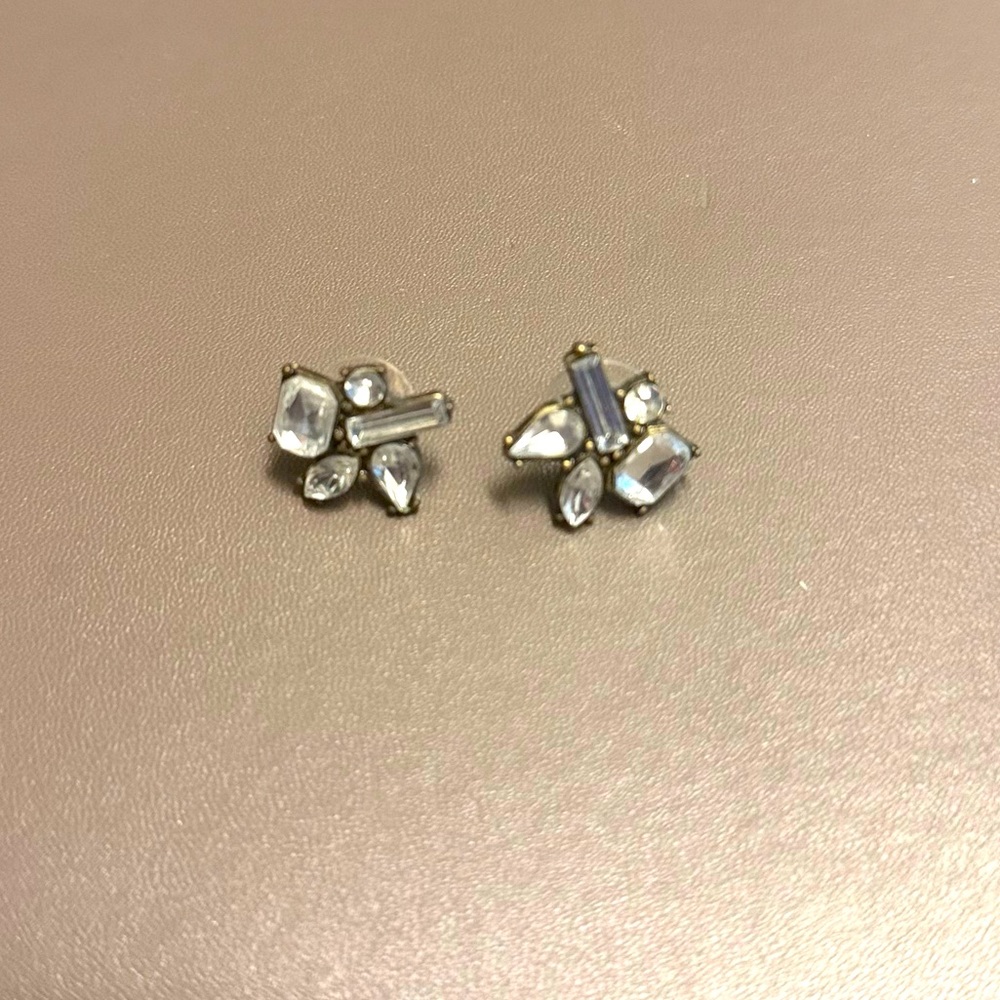 Anthropologie Statement Rhinestone Earrings